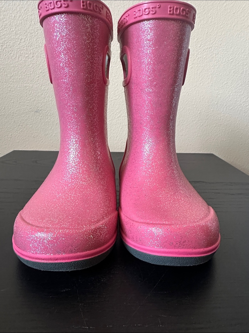 Bogs Pink Glitter Waterproof Rain Boots - Picture 4 of 10